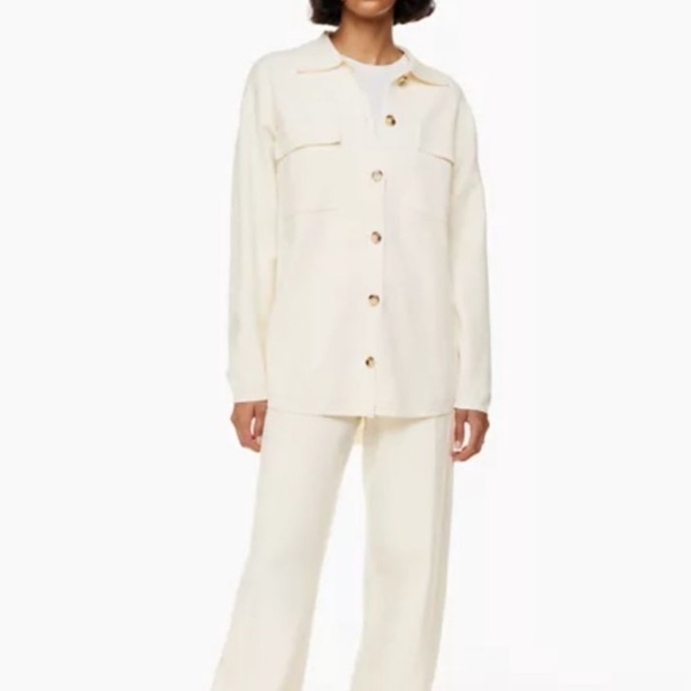 Aritzia Wilfred Free Women’s Ronnie Sweater Heather Light Birch Size Large - Picture 3 of 9
